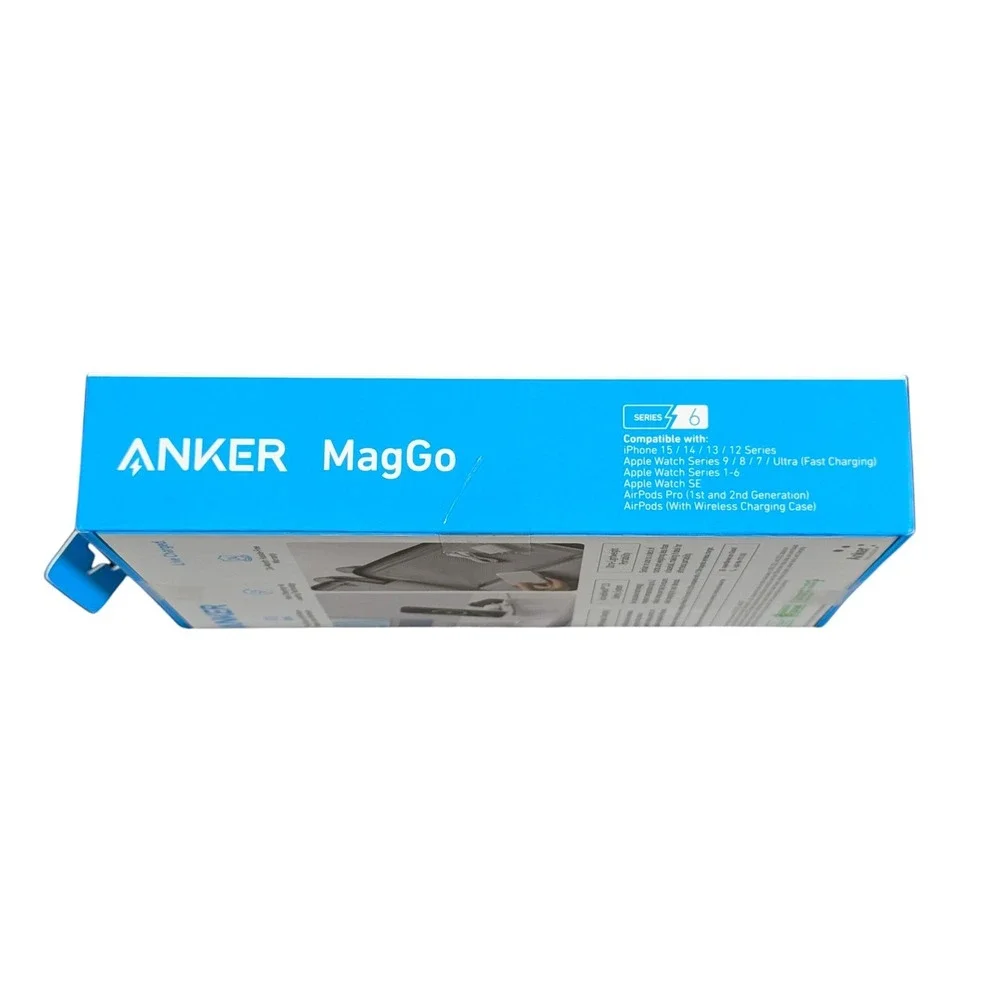 Cc1O Anker MagGo 3-in-1 Wireless Charger Stand‎ 15W MagSafe 40w Adaptor, White
